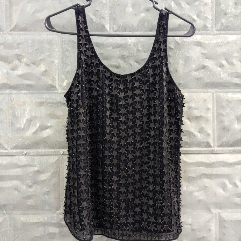 Renzo + Kai Sequin and Leather Star Tank